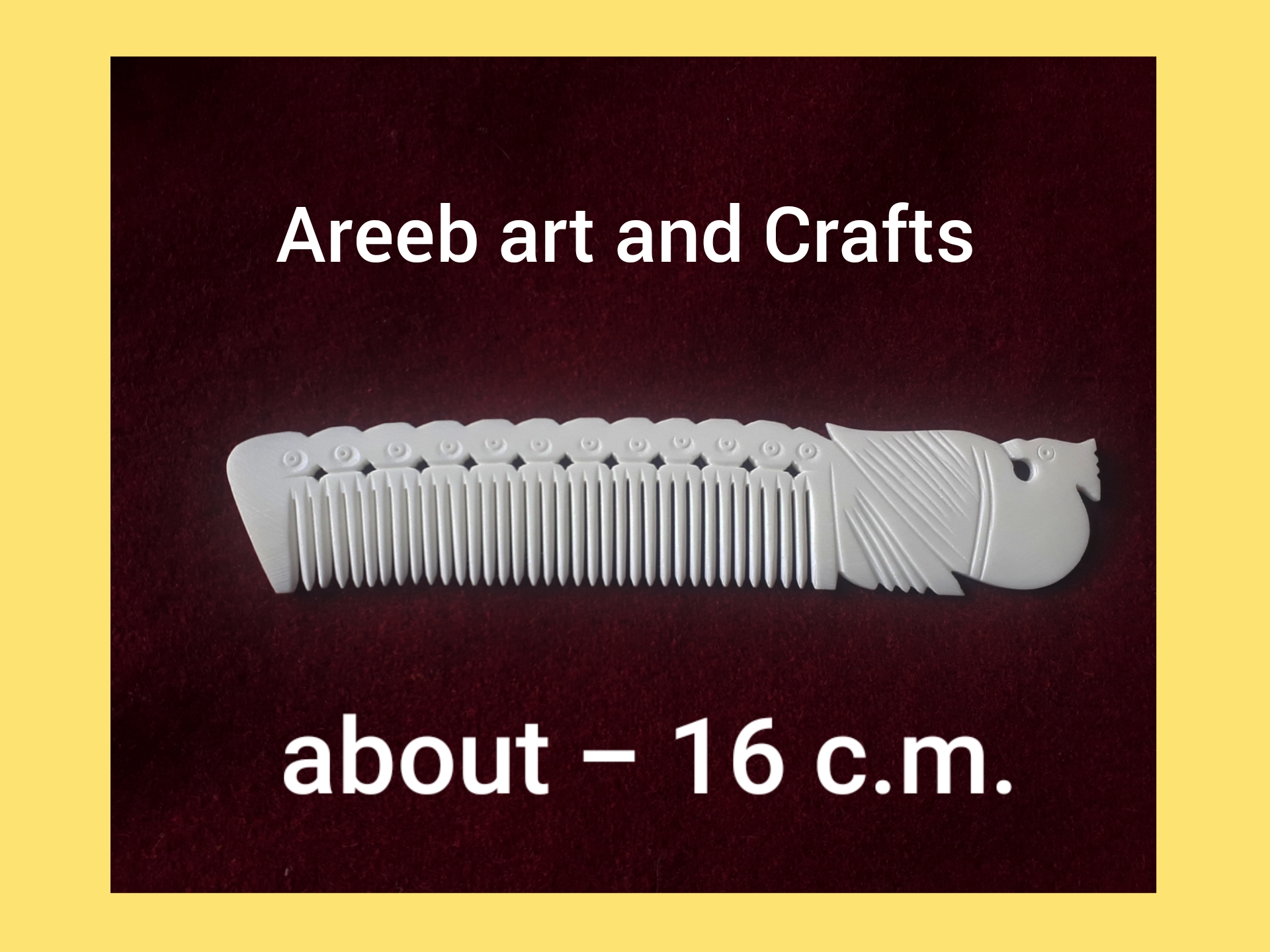 Bone viking carving comb 